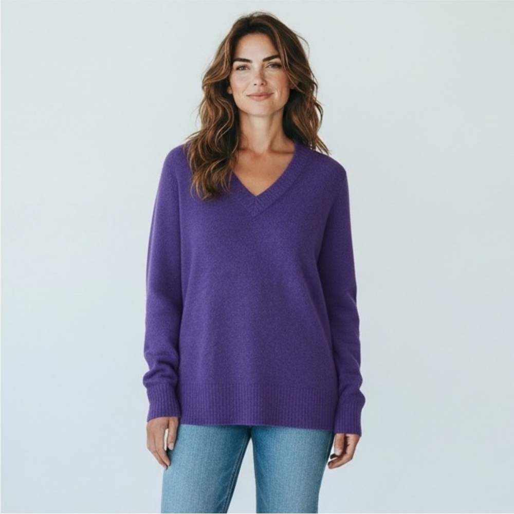 Athleta Westwood Merino Wool Sweater Purple Large